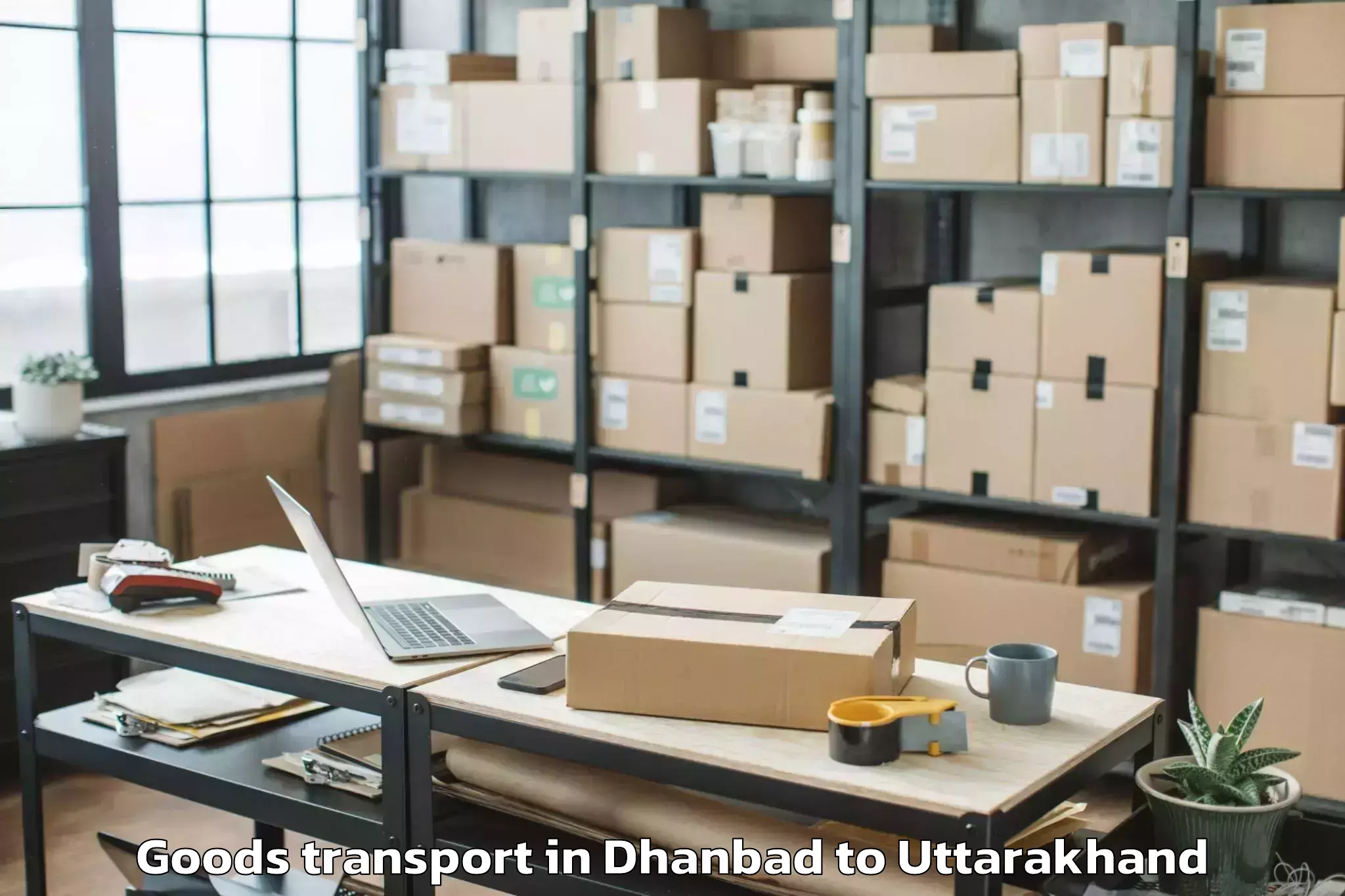 Easy Dhanbad to Bageshwar Goods Transport Booking